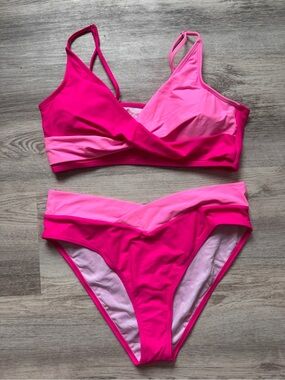 NWT Hot Pink Cupshe Bikini Size Large Hygienic Liner attached